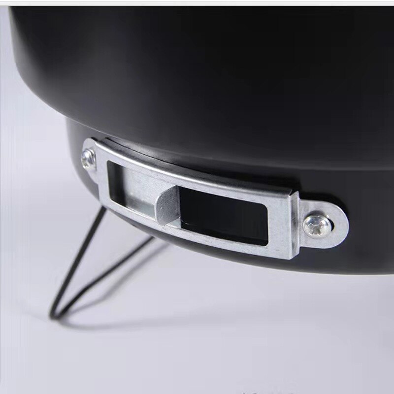 Draagbare Bbq Grill Mini Ronde Camping Picknick Barbecue Accessoires Bbq Grills Non-stick Oppervlak Vouwen Barbecue Houtskool Grill