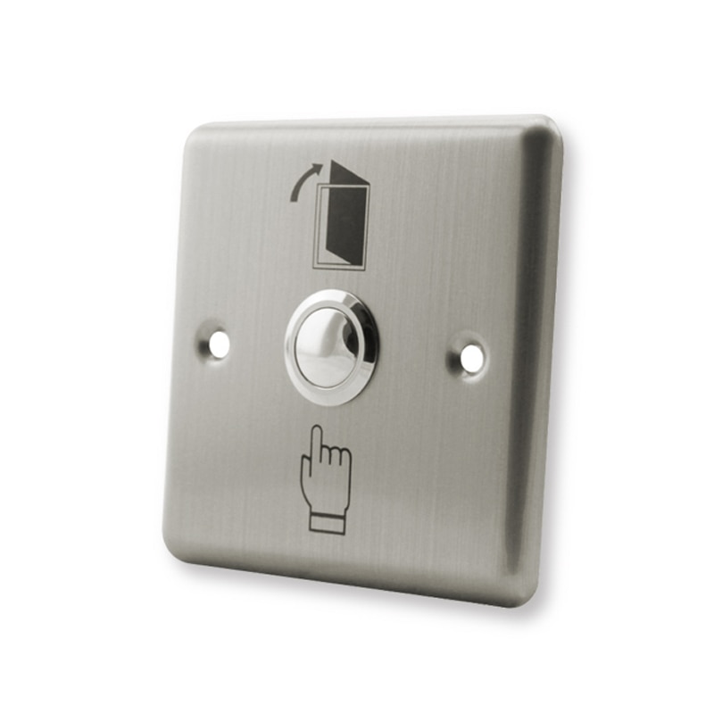 Metalen Roestvrij Schakelaar deur exit push te open Home Release Knop met LED Licht Voor Toegangscontrole Lock Systeem NO/COM
