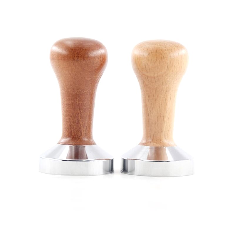 Stainless steel tamped coffee machine handmade wooden handle coffee dust hammer coffee coffee machine tool accessories