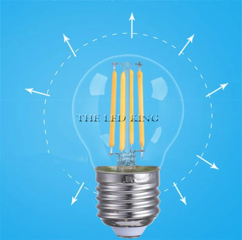 E27 E14 2w 4w 6w 8w 12w bombilla LED G45 C35 A60 c35L luz trasera de vela lámpara de filamento Retro Edison vidrio esmerilado blanco cálido 220v