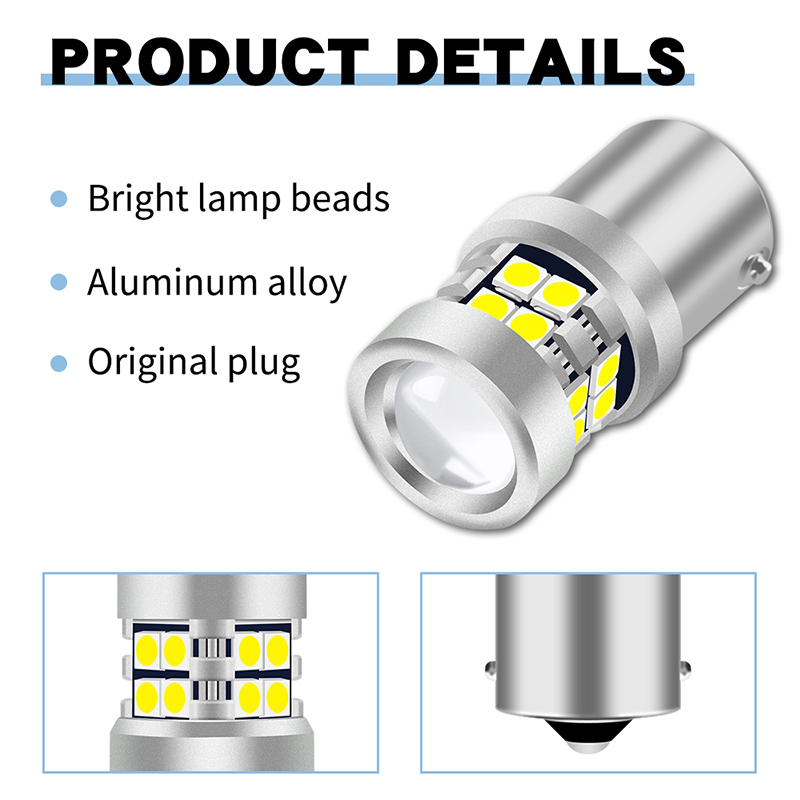 Luces LED traseras de marcha atrás para coche, intermitentes, 19smd, 12V, 1156 BA15S, BAU15S, 1157, T20, 7440, T25, 3157, 3156