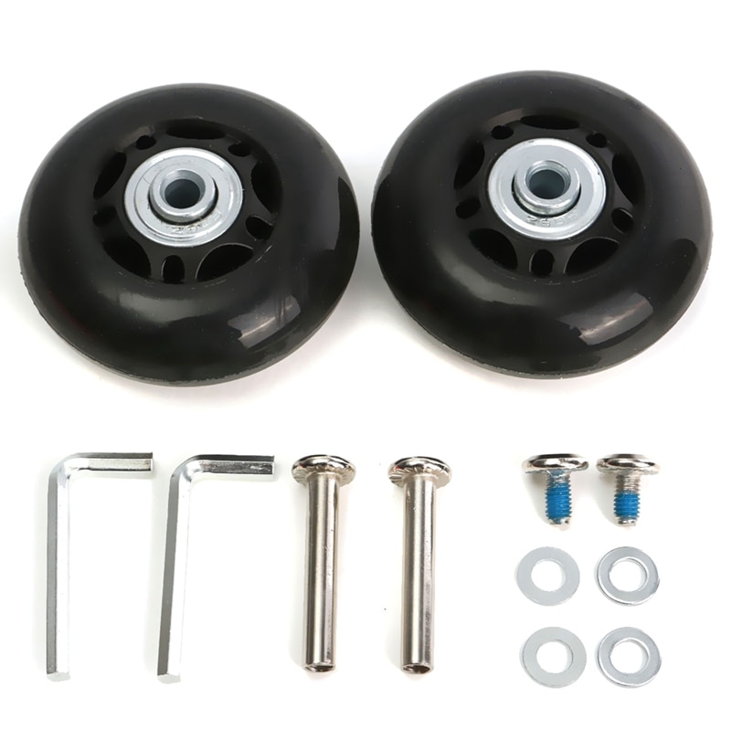 Lot De 2 Roues Pour Valise - 50 Mm - OD - Essieux Inclus - Réparation Bagage