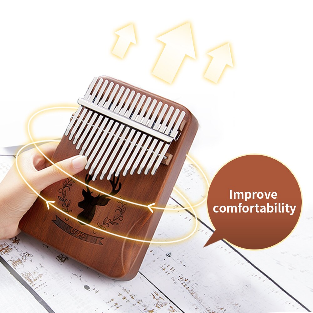 cega kalimba 17 key mahogany thumb piano solid wood mbira muscial instrument Africa kalimba finger piano