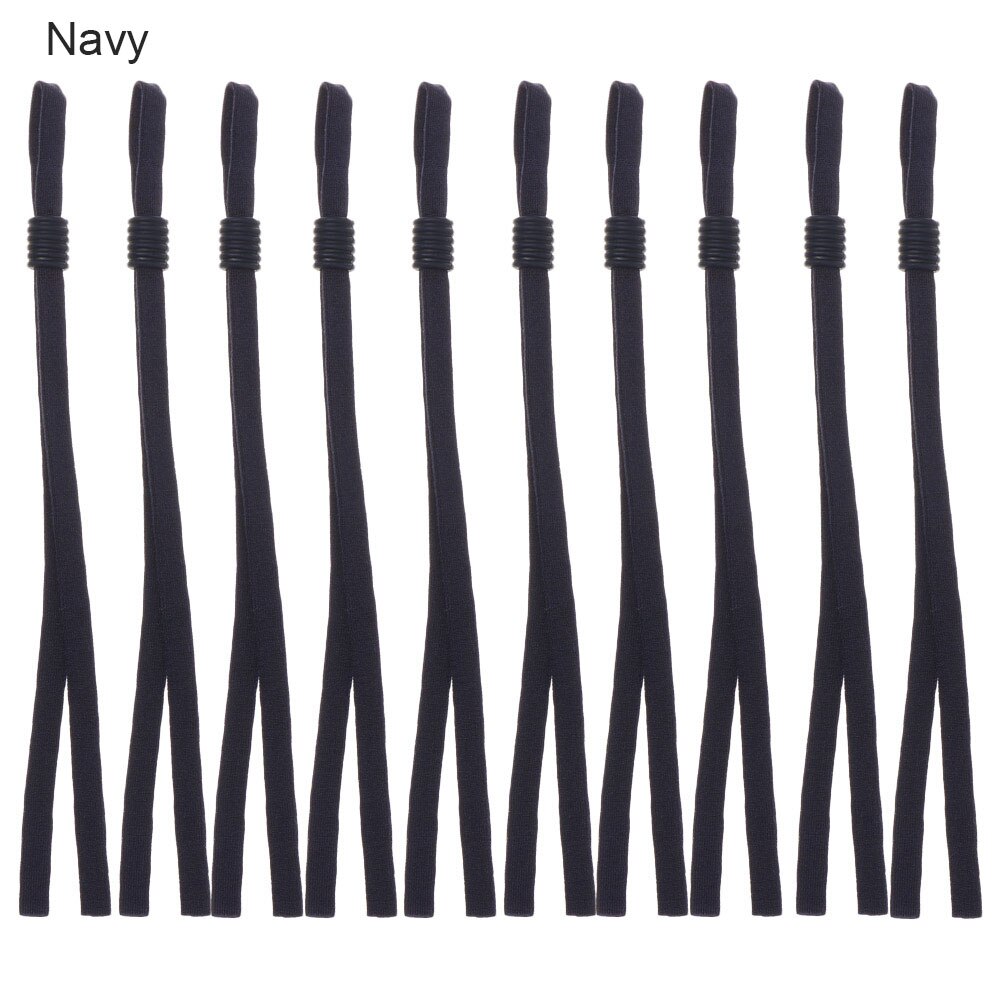 50PCS Candy Farbe Einstellbar Maske Schnalle Masken Befestigung Band Schnur Elastische Nähen Seile DIY Handwerk Mund Masken Schal Seil string: Navy