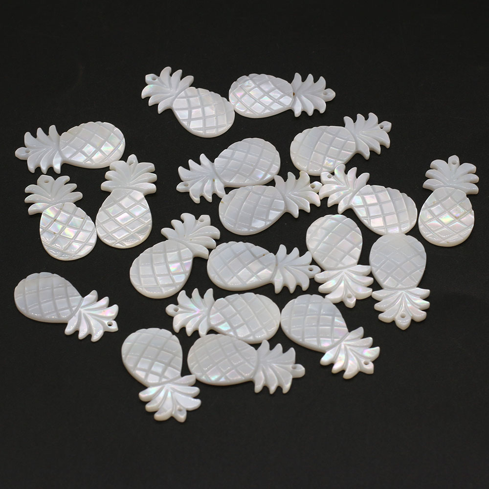 Natuurlijke witte schelp hanger ananasvormige losse spacer bedels voor sieraden maken DIY armband ketting oorbel accessoires