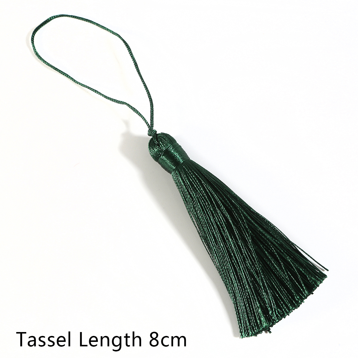 8cm, tupsua,silkkihapsut,askartelutupset,hapsut verhoon,tupsut koruihin tee itse,hapsuverho ,2kpl /pussi: Tummanvihreä