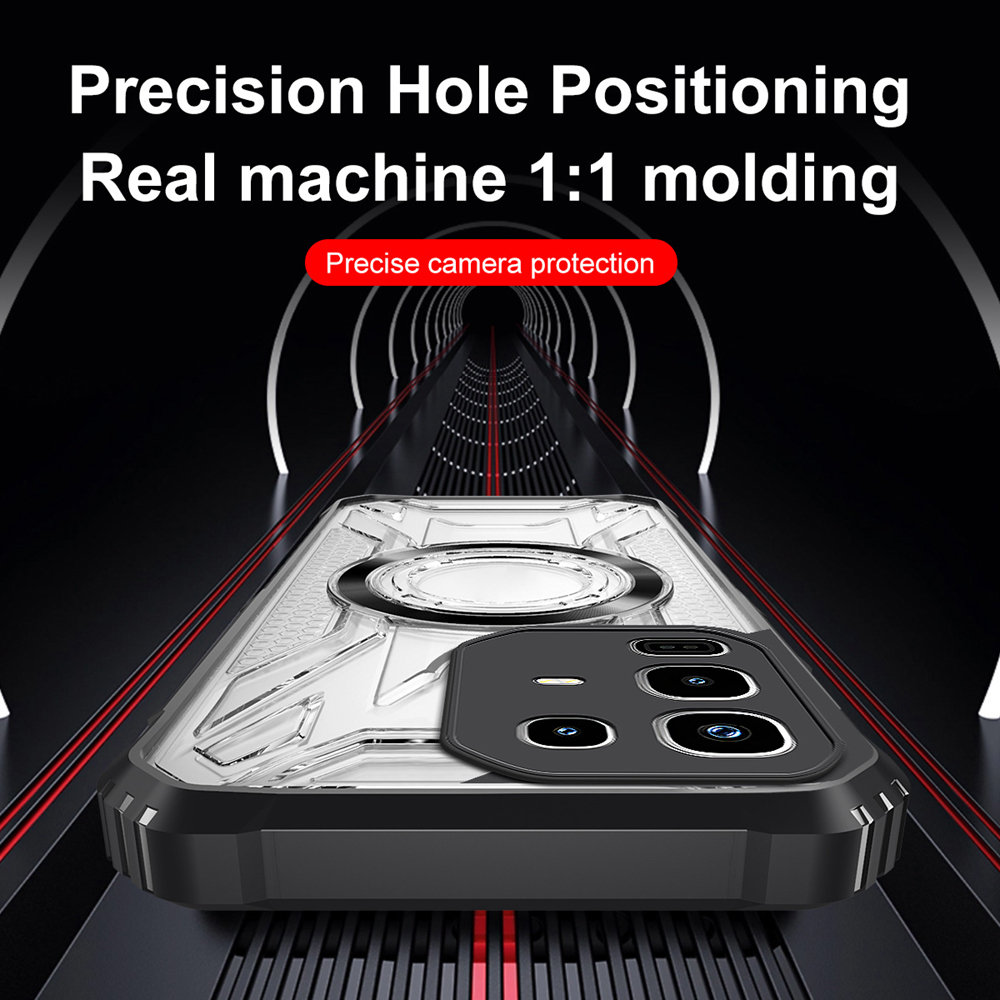 KEYSION Transparent Magnetic Case for Infinix Note 50 Pro 4G Silicone+PC Heavy Duty Shockproof Phone Cover for Infinix Note50 4G