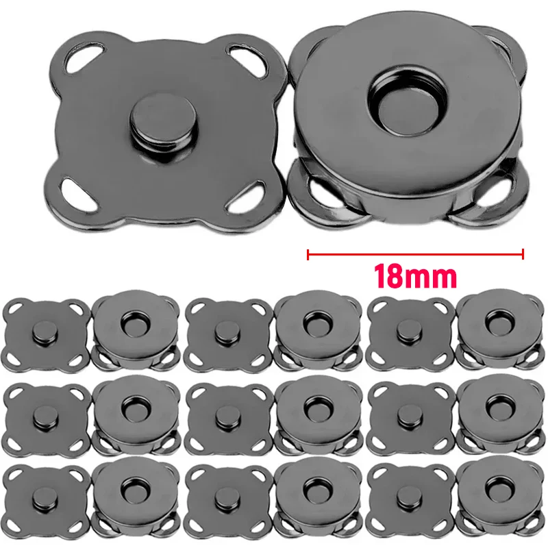 1-20 set magnetiska tryckknappar spännen knappar handväska väska plånbok pyssel väskdelar mini adsorptionsspänne gör-det-själv-pyssel: 3/8 " / Orange