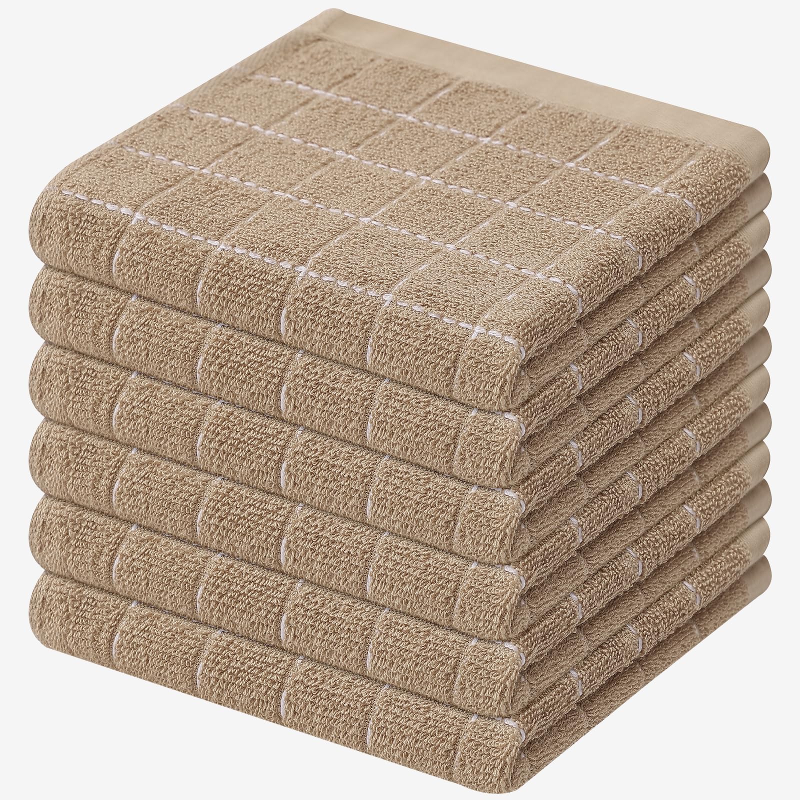 Olanly-toalla de cocina 100% de algodón, paño de limpieza del hogar súper suave y absorbente, trapos para platos diarios reutilizables, paño grueso para platos