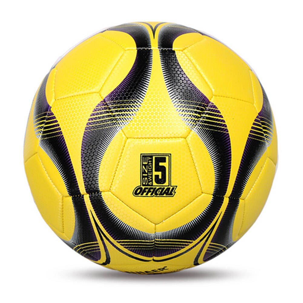 Sports League Training Balls Size 5 Football Anti-crack Soccer Teams Match Training Balls for Student Adults: yellow student