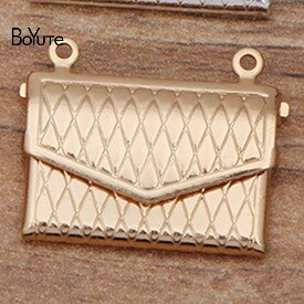 BoYuTe (10 Pieces/Lot) 15*20MM Metal Brass Envelope Photo Locket Diy Floating Locket Charms for Jewelry Making: 2-KC Gold Plated