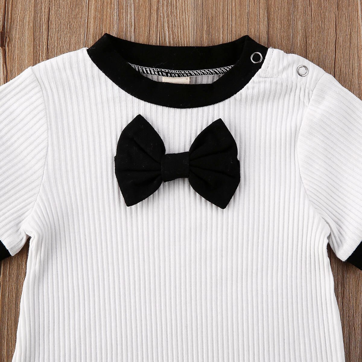 Toddler Baby Boys Summer Clothes Solid Cotton Short Sleeve Romper Playsuit Party Gentleman Bow Tie Outfit