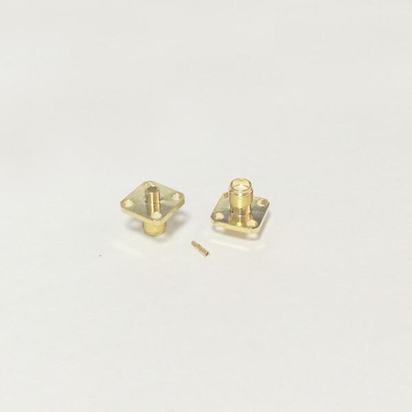 1 stück Sma-buchse RF Coax Modem Konverter Stecker 4-loch panel montage solder post Gerade RG405, 086 &quot;vergoldet