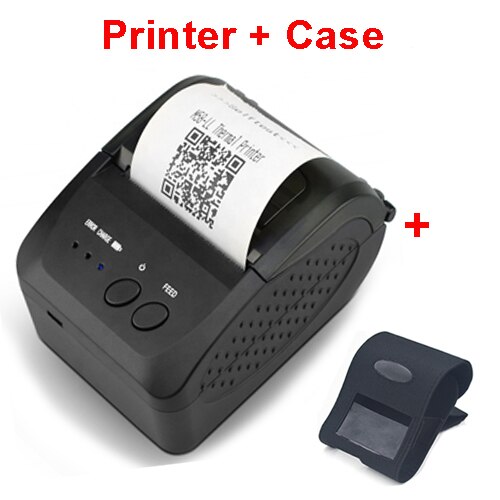 Bærbar bluetooth termisk skriver mini pos kvitteringsskriver for mobiltelefonlomme 58mm regningsmaskin for supermarked: 5809dd sak / Us plug