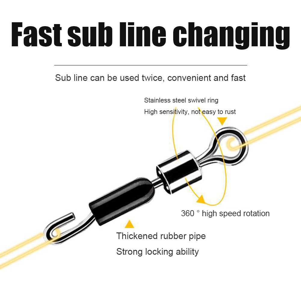 30 Stks/partij Ball Bearing Swivel Solid Ringen Vissen Connector Oceaan Boot Vissen Haken Quick Fast Link Connector