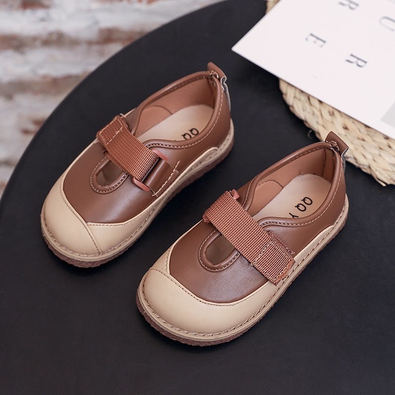 Meisje Prinses Schoenen Zacht Lederen Schoenen Cut-Out Ademend Kinderen Meisje Casual Schoen Zwart Bruin Non-Slip SC217: SC217Brown / CN 21 insole 13.5cm