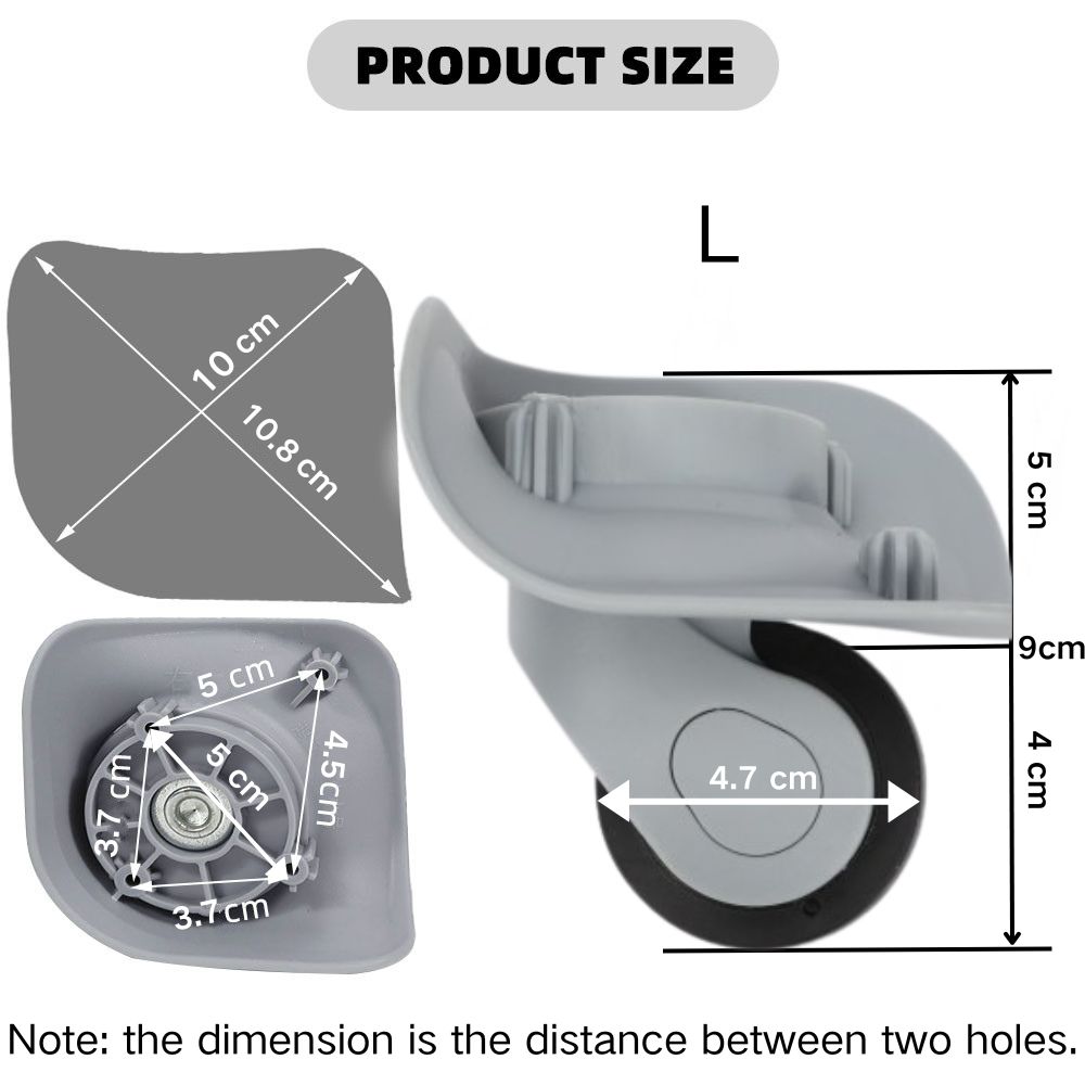 2Pcs Suitcase Wheels Luggage Spinner Caster Silent Luggage Wheels Replacement Wheels Customs Box Trolley Accessories: Rose Gold
