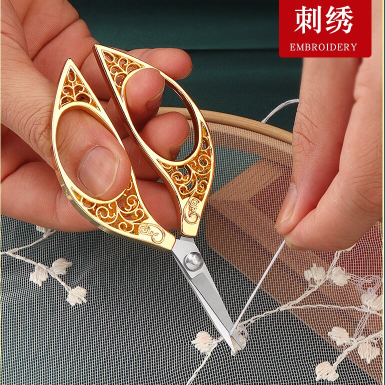 Retro Butterfly Small Scissors Tailor Cut Thread Head Cut Stainless Steel Office Handmade Embroidery Scissors Sewing Scissors