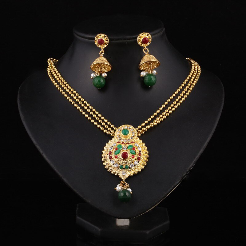 ZOSHI Bridal Nigerian Wedding African Beads Jewelry Set Dubai Gold Jewelry Set for Women