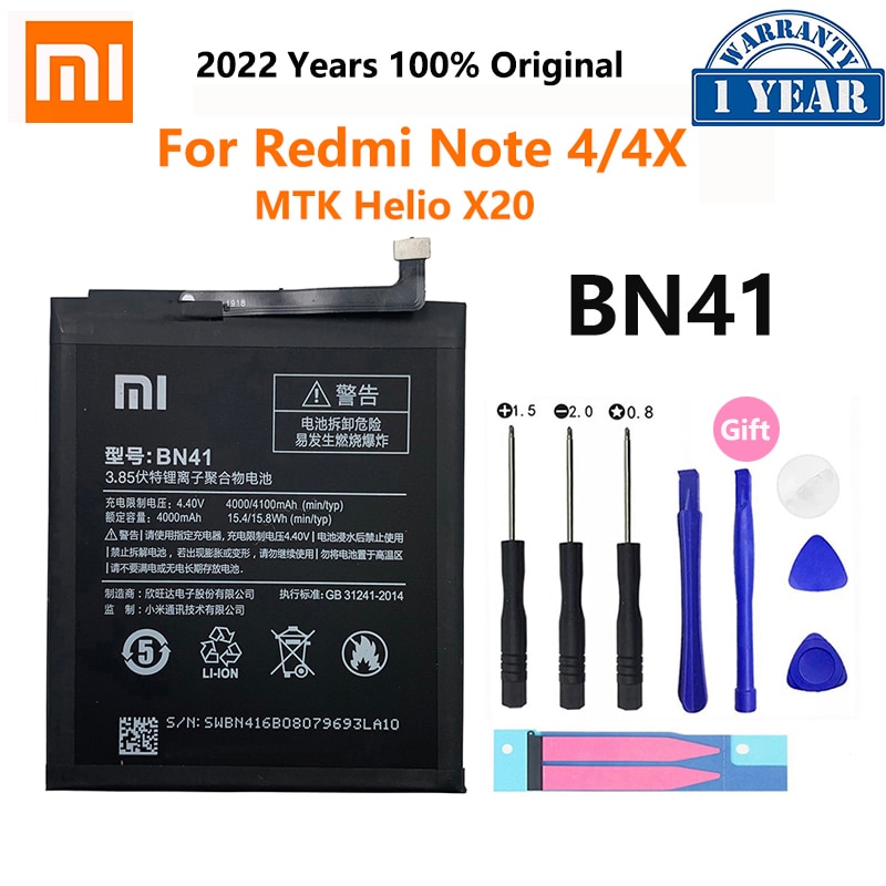 XiaoMi-Batería de repuesto para teléfono Redmi Hongmi Note 3, 3S, 4, 4A, 4X, 5, 5A, 5X, 6, 6, 7, 7A, Go Pro Plus, A2 Lite, BN41, BN31, BM47