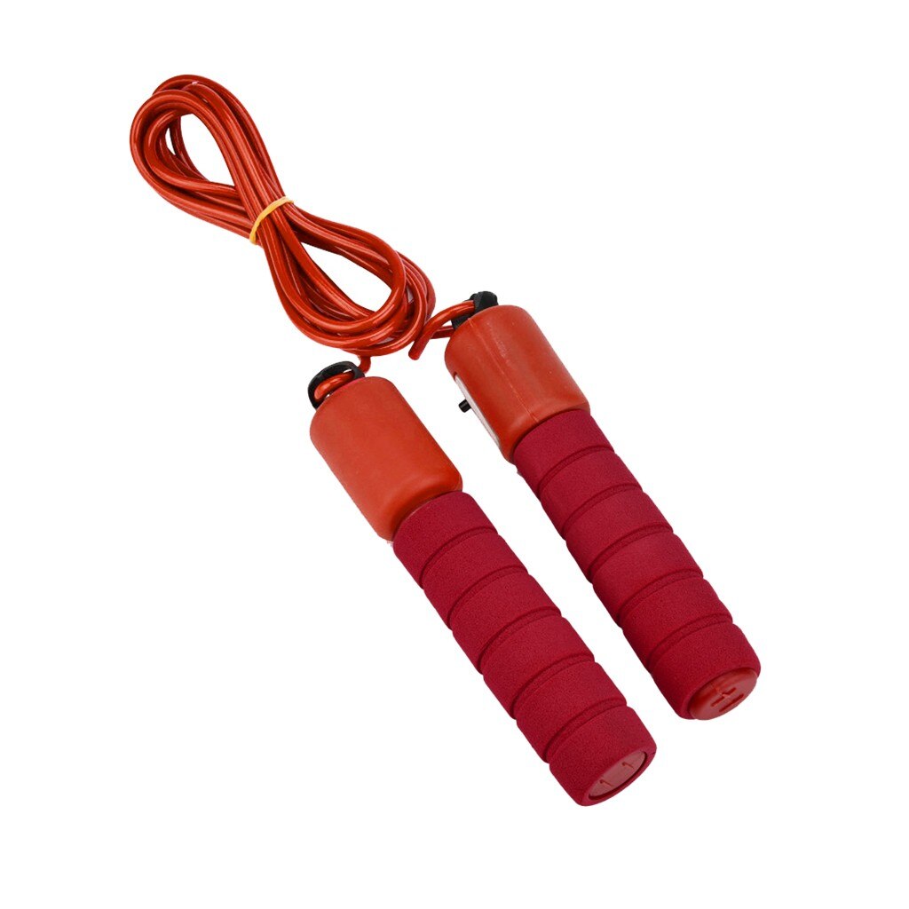 Sports Jump Rope 2.8M Adjustable Anti-slip Jump Rope With Accurate Counter Safe For Adult Children Fitness Training Jump Rope: Red