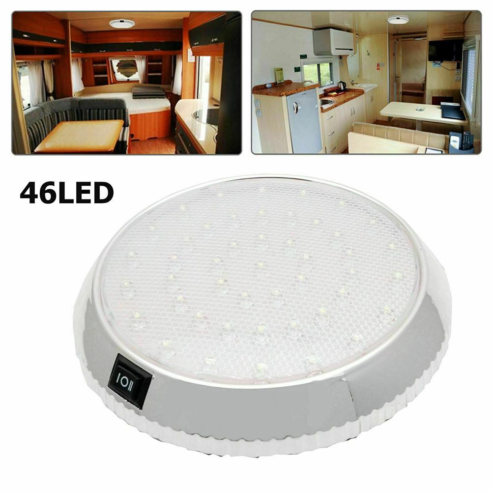 Luz LED de techo para coche, 12V, 46 Clips LED, luz decorativa blanca para Camper, furgoneta, barco, caravana, RV, accesorios de luces interiores, 1 ud.