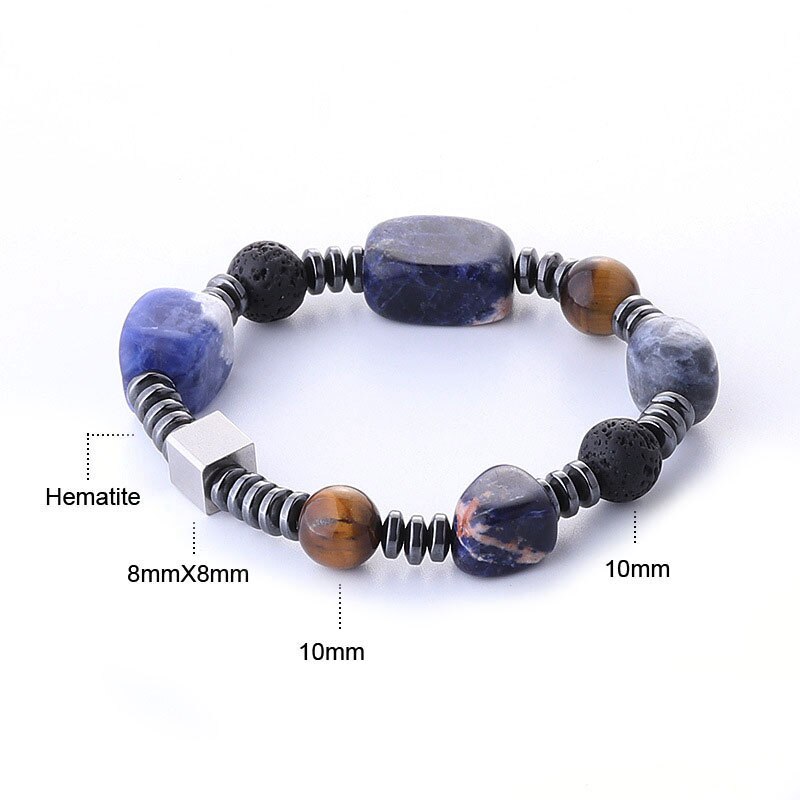 Pulsera con piedra Natural hecha a mano para hombre y mujer, brazalete con sistema Solar, Galaxia, universo, joyería MY99,