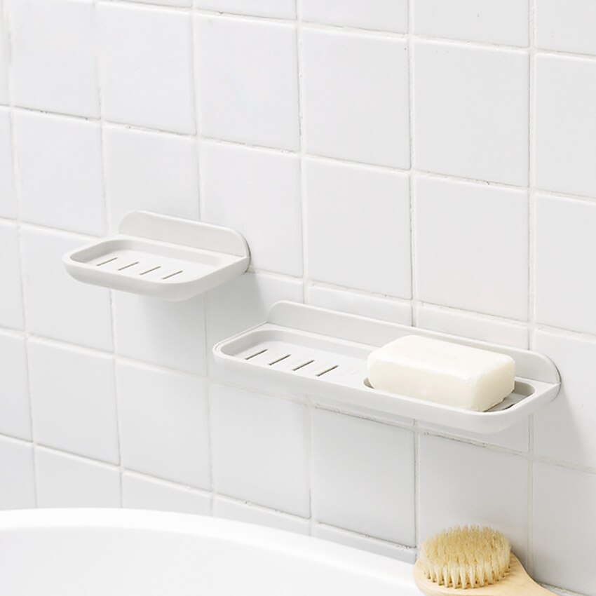 Porte-savon mural auto-adhésif avec grille de Drainage, support pour salle de bains et évier de cuisine