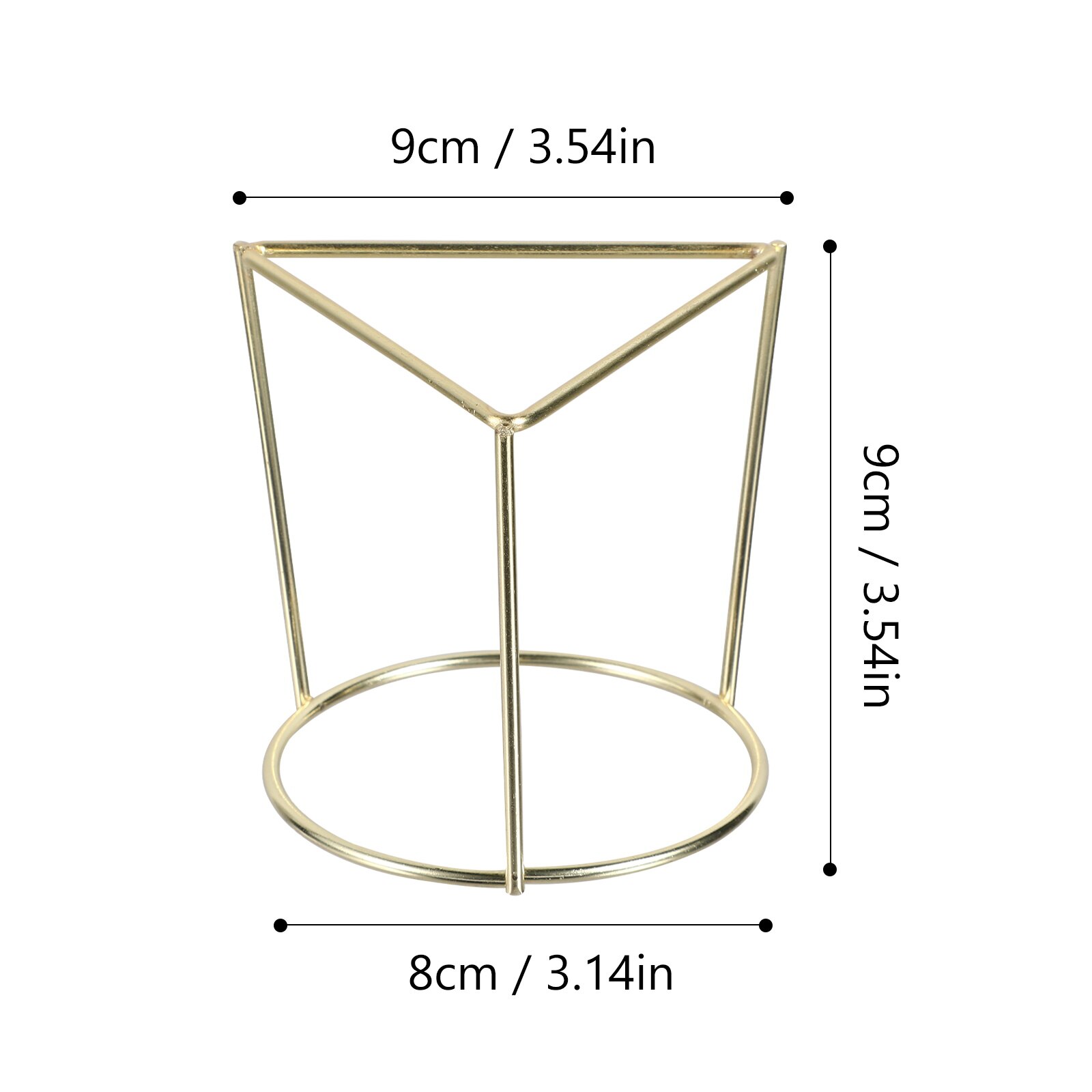 3Pcs Air Plant Stand Plant Display Stand Houder Air Plant Ondersteuning Container (Golden)