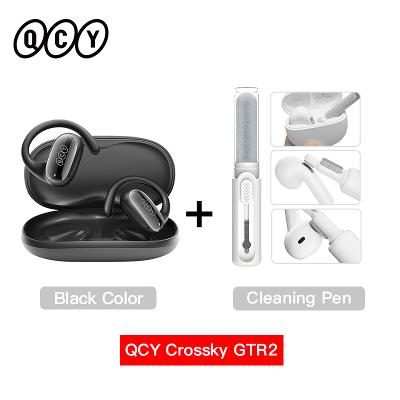 QCY Crossky GTR2 słuchawki douszne OWS Bluetooth 5.4 bezprzewodowe słuchawki przewodzenie powietrza połączenie wielopunktowe sportowe słuchawki douszne: Niebieski