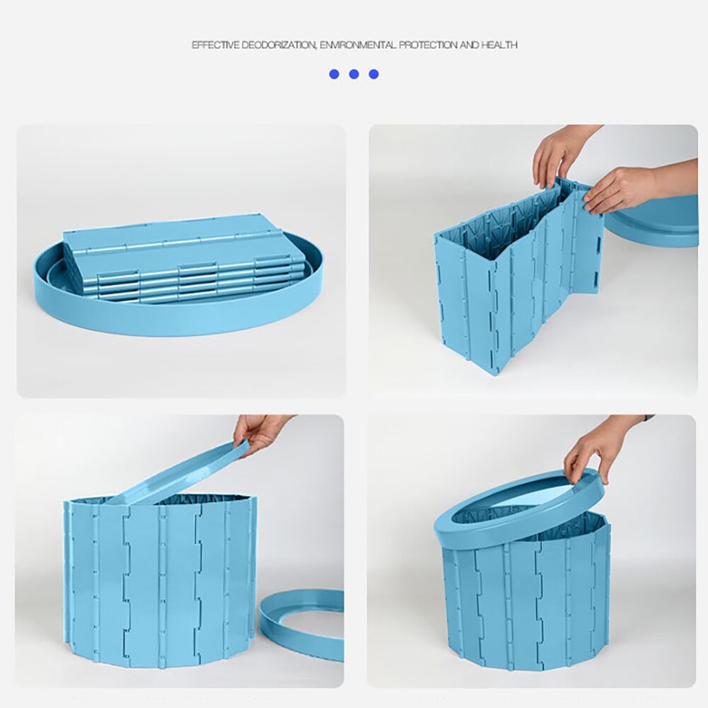 Bærbar bil toilet foldning kommode camping vandreture mini potte toilet skammel sæde til auto lastbil universal