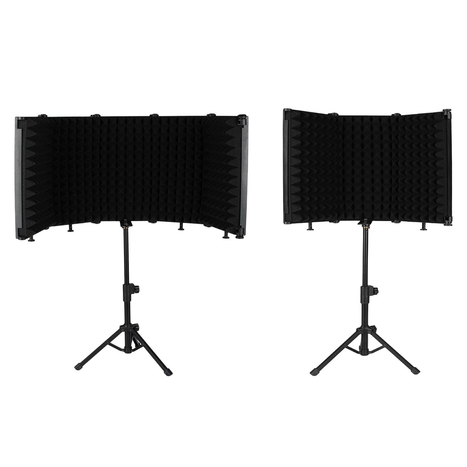 Microphone Isolation Shield Mic Sound Dampening Foam Reflector for Singing
