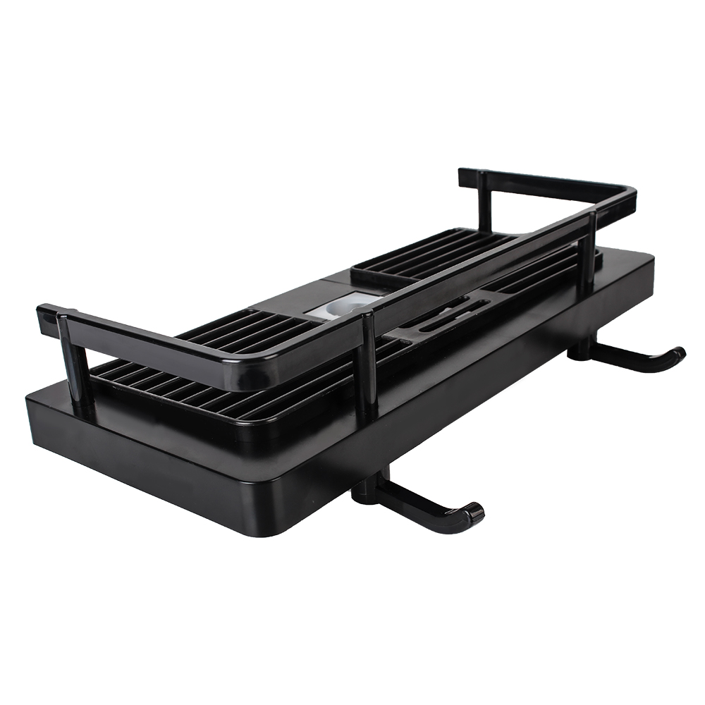 Shower Storage Holder Rack Shampoo Tray Stand Floating Shelf Detachable For Wall Household Item Plastic No Drilling: Default Title