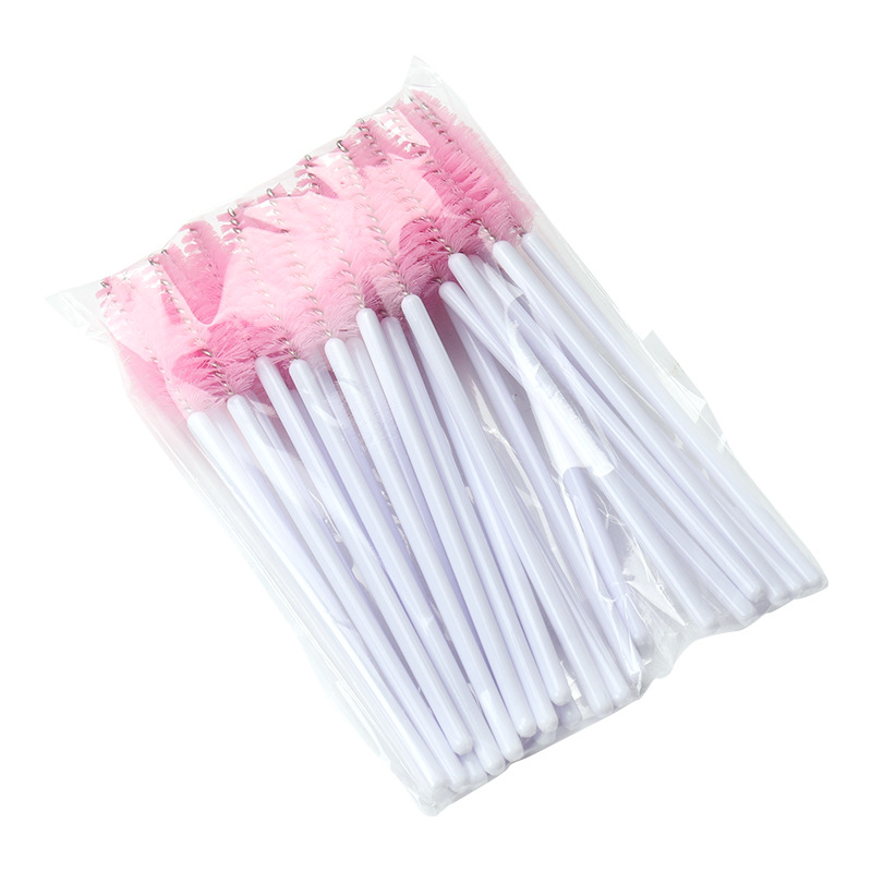 50Pcs Wimper Wenkbrauw Borstel Water Shape Nylon Materiaal Wimpers Make Borstels Wimper Extension Beauty Tools Mascara Wand: Oranje
