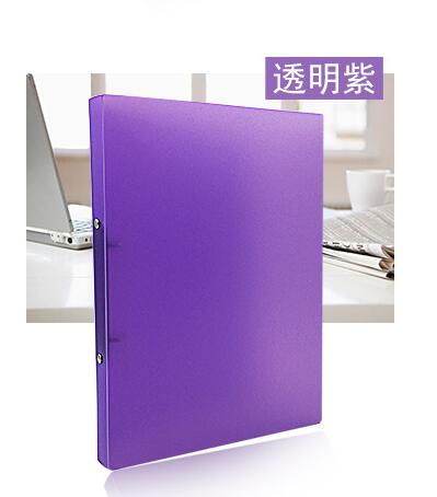 Paper plywood plastic O type 2 hole A4 multi - function document binder punch file folder Filing Products document bag: Purple