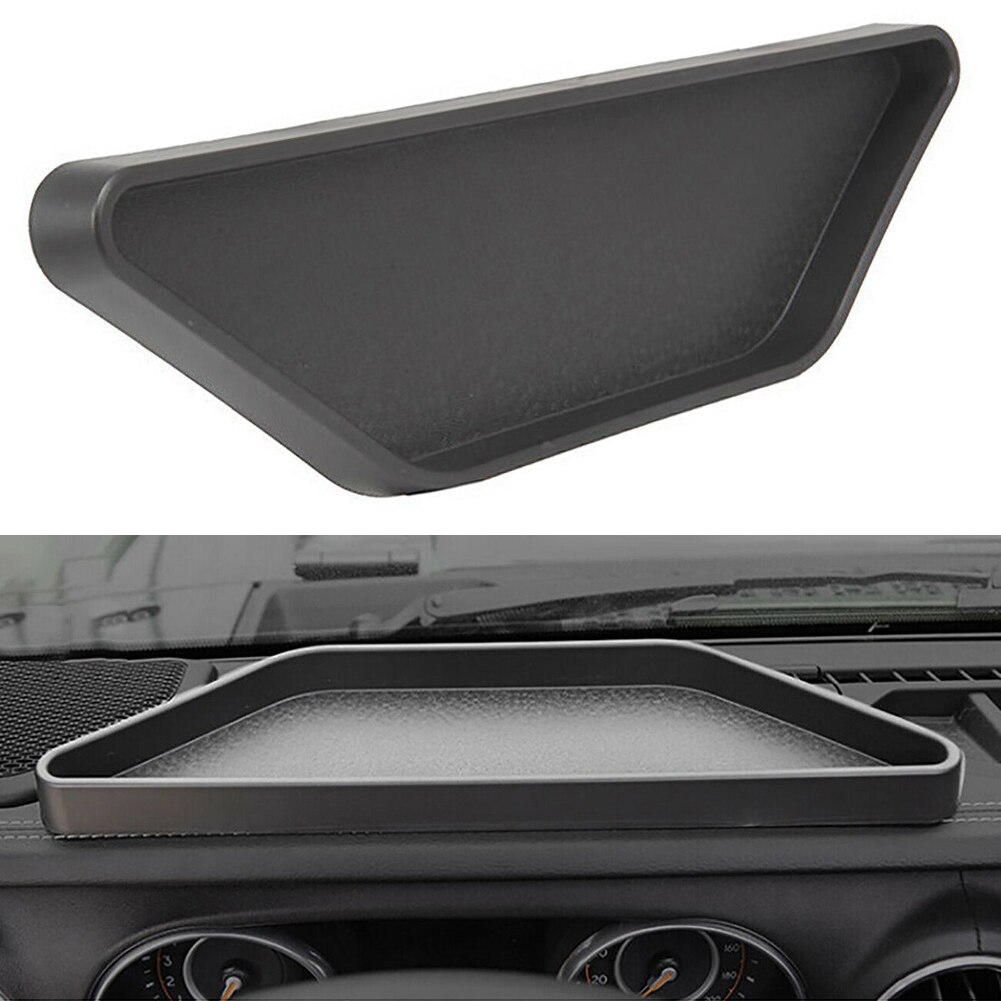 Car Dashboard Storage Box For Jeep Wrangler JL JLU -2022 Center Console Storage Box Black ABS Car Dashboard Storage Box