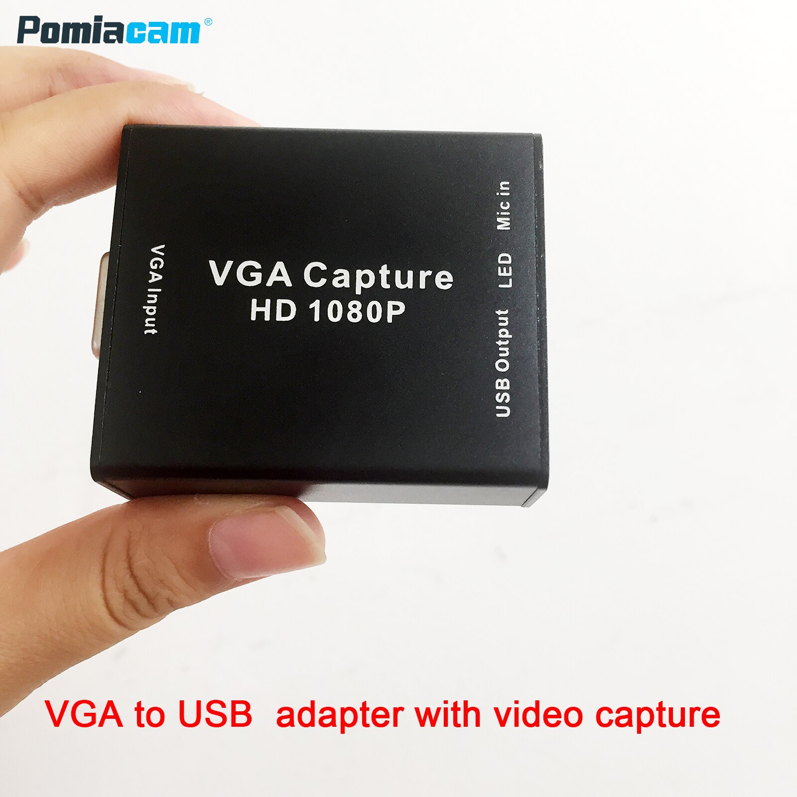 Vga-til-usb-adaptere 1080p med videooptagelseskort vga dvrsupport uvc / uac standard, transportport er usb 2.0