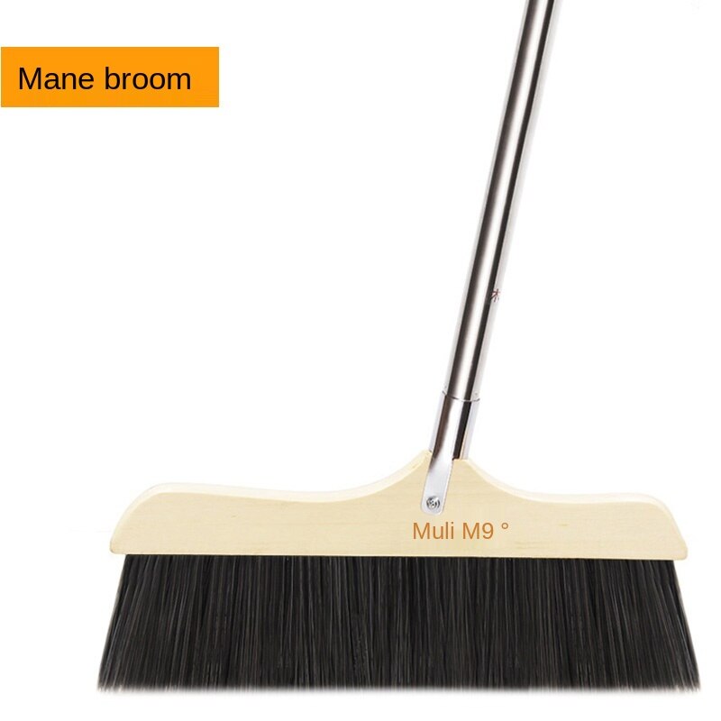 Sweeping Broom Bristle Hair Brush Dustpan Set Household Single Broom Combo Soft Hair Brush Hair Marvelous Wiper: Light Green