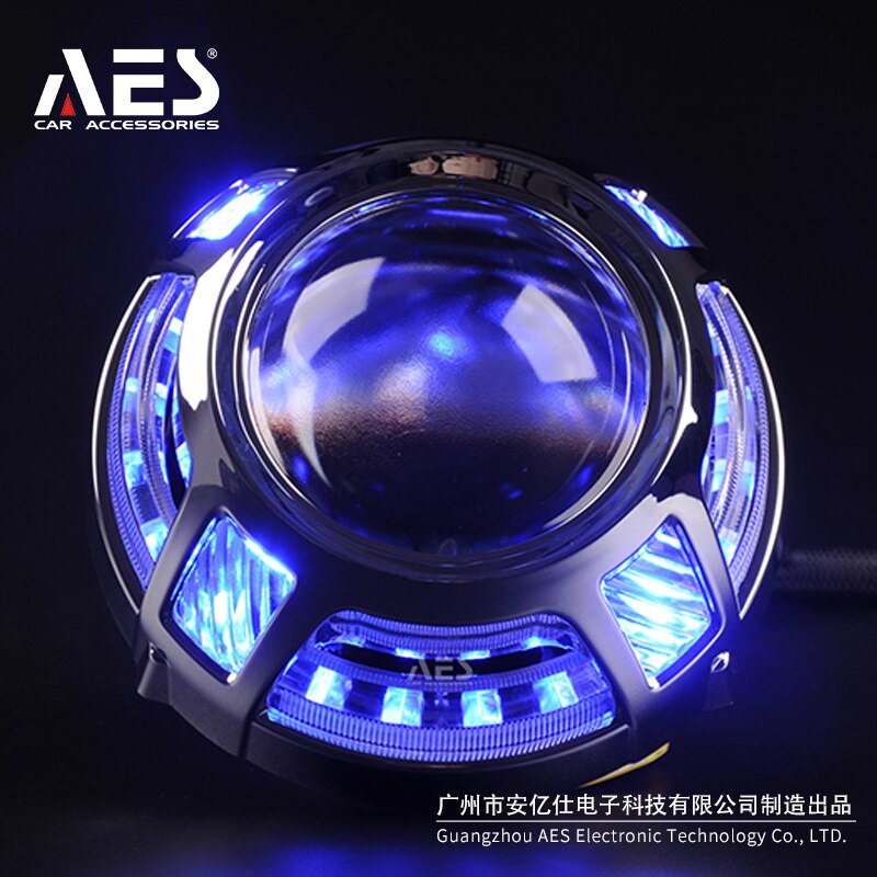 AES 3 "LED cubierta de la cubierta de faro cuadrado blanco y amarillo Interruptor blanco