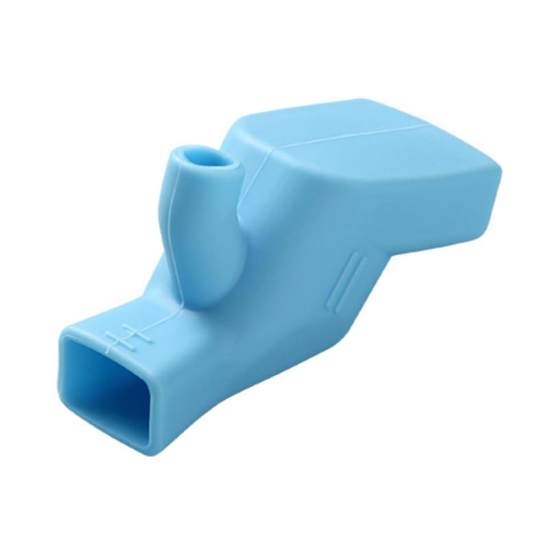 1Pcc Hoge Elastische Siliconen Water Tap Extension Sink Kinderen Wassen Apparaat Kraan Extenders Badkamer Gootsteen Kraan Verlengen: Blauw