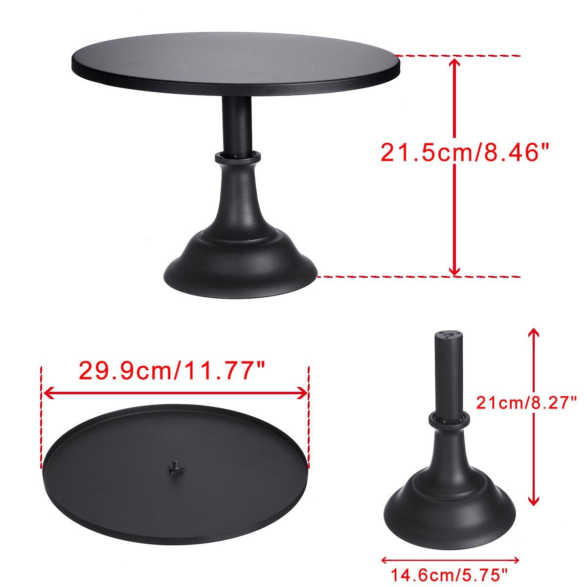 Metal Cake Plate Turntable Rotating Anti-skid Iron Round Cake Stand Cake Decorating Rotary Table Kitchen DIY Pan Baking Tool