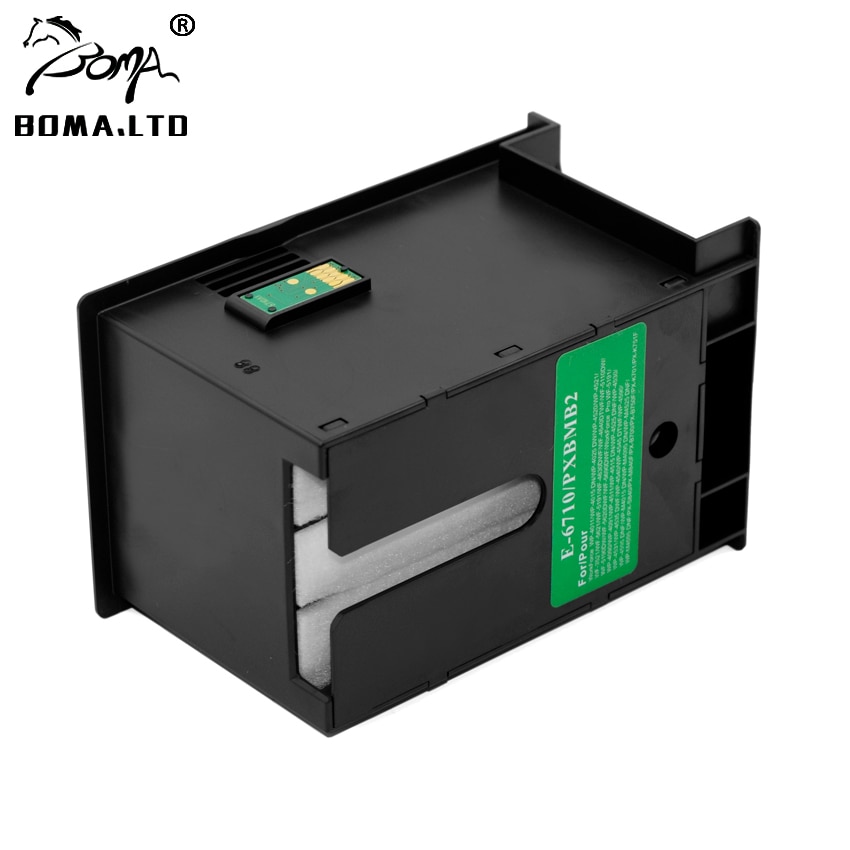 T6710 Resetter Ink Maintenance Box Waste Ink Tank For Epson Workforce WP 4525 4530 4540 4020 WF 4630 4640 5690 5190 5620 5110: D-1PC Tank With Chip