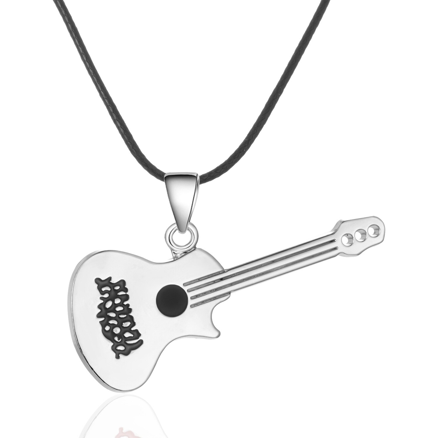 Edelstahl Gitarre Anhänger Halskette Für Männer Punk Frauen Seil Kette 13 Stile Junge Weibliche Partei Schmuck Halsband: 13