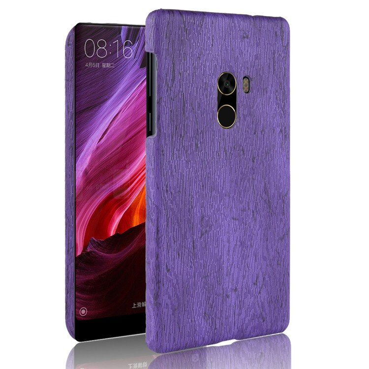 Subin Novo Para Xiaomi Mi Caso Mix 6.4 polegada PU grão de Madeira caixa do telefone móvel coldre Para Xiaomi Mi Mix: purple