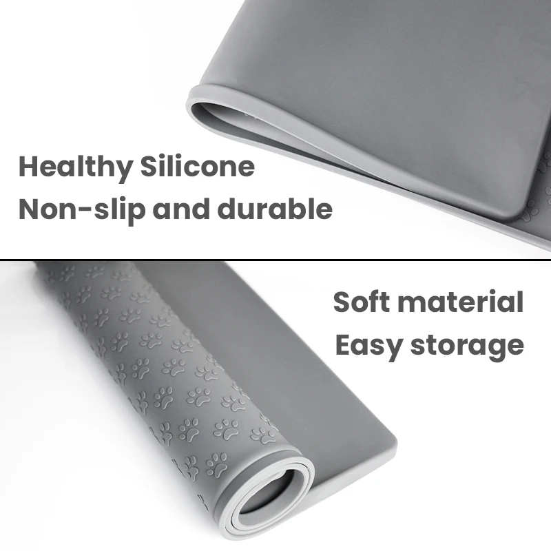 Napperon pour animaux de compagnie bol de nourriture pour chien tapis d'alimentation pour chat tapis d'alimentation pour chien chat napperon d'alimentation en Silicone imperméable pour animaux de compagnie bol tapis d'alimentation