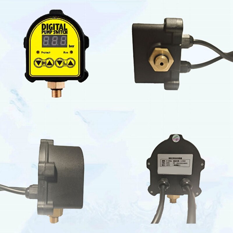 Water Pressure Gauge, Water Pump Digital Display Controller, Household Electronic Booster Digital Display Pressure Gauge