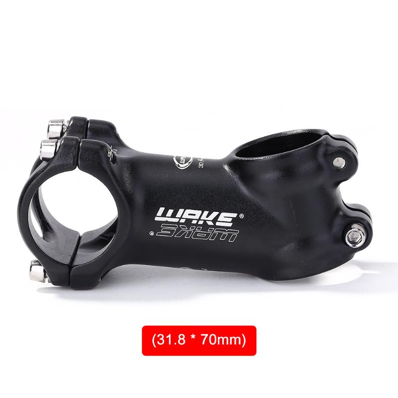 Potence de vélo wake 31.8mm tiges avant vtt, partie 70/80/90/100/110mm, potence de vélo en alliage d'aluminium, potence de guidon de vélo à 17 degrés: 70mm
