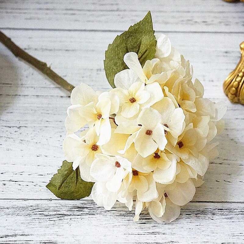 1 Bundel Zijde Kunstbloemen Hortensia Herfst Vazen Voor Home Decor Festival Decoratieve Bloem Bruiloft Bloem Muur Set: D
