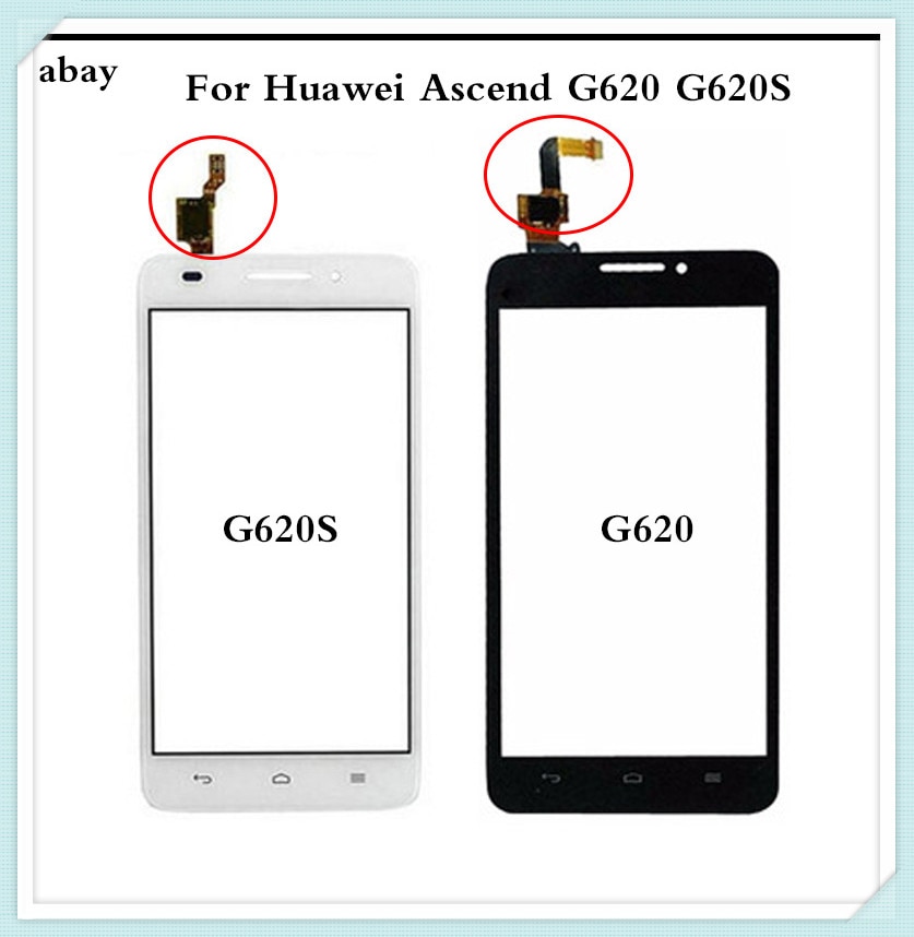 5.0 " huawei ascend  g620 g620s kosketusnäytön digitointianturin ulomman lasin linssipaneelin varaosille