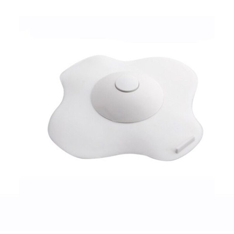 Lavabo lavello universale premere spina di scarico del filtro stuoia della copertura anti-odore di gomma spina: bianca